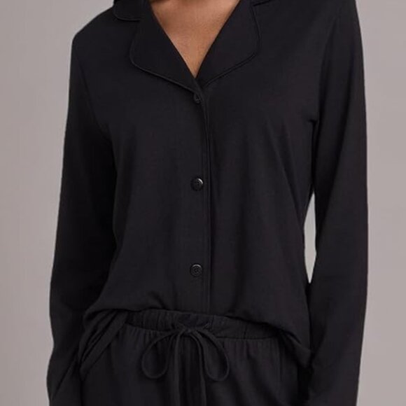 COSABELLA LONG SLEEVE BLACK PAJAMA SET LARGE NWT - Picture 2 of 5